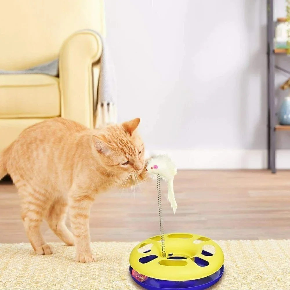 Ball Track Cat‎ Toy with Mouse Swatter
